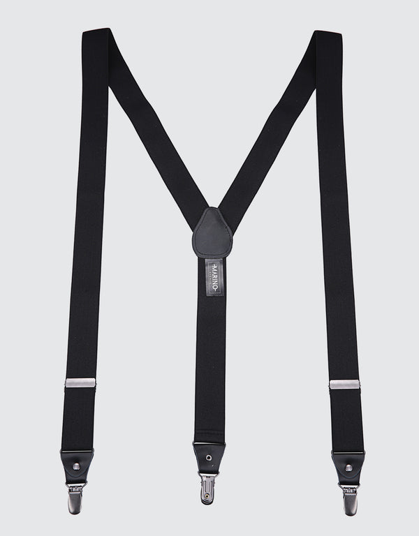 Men's Canvas Twill 1.25" Wide Suspender Bow Tie